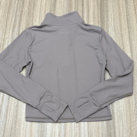 Paragon Fitwear quarter zip long sleeve jacket size medium in tan / taupe color - Picture 4 of 8